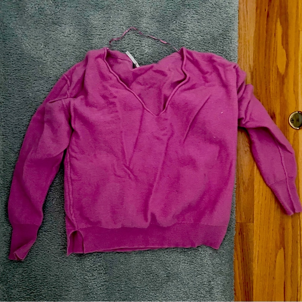 Free People V Cut Cashmere Sweater